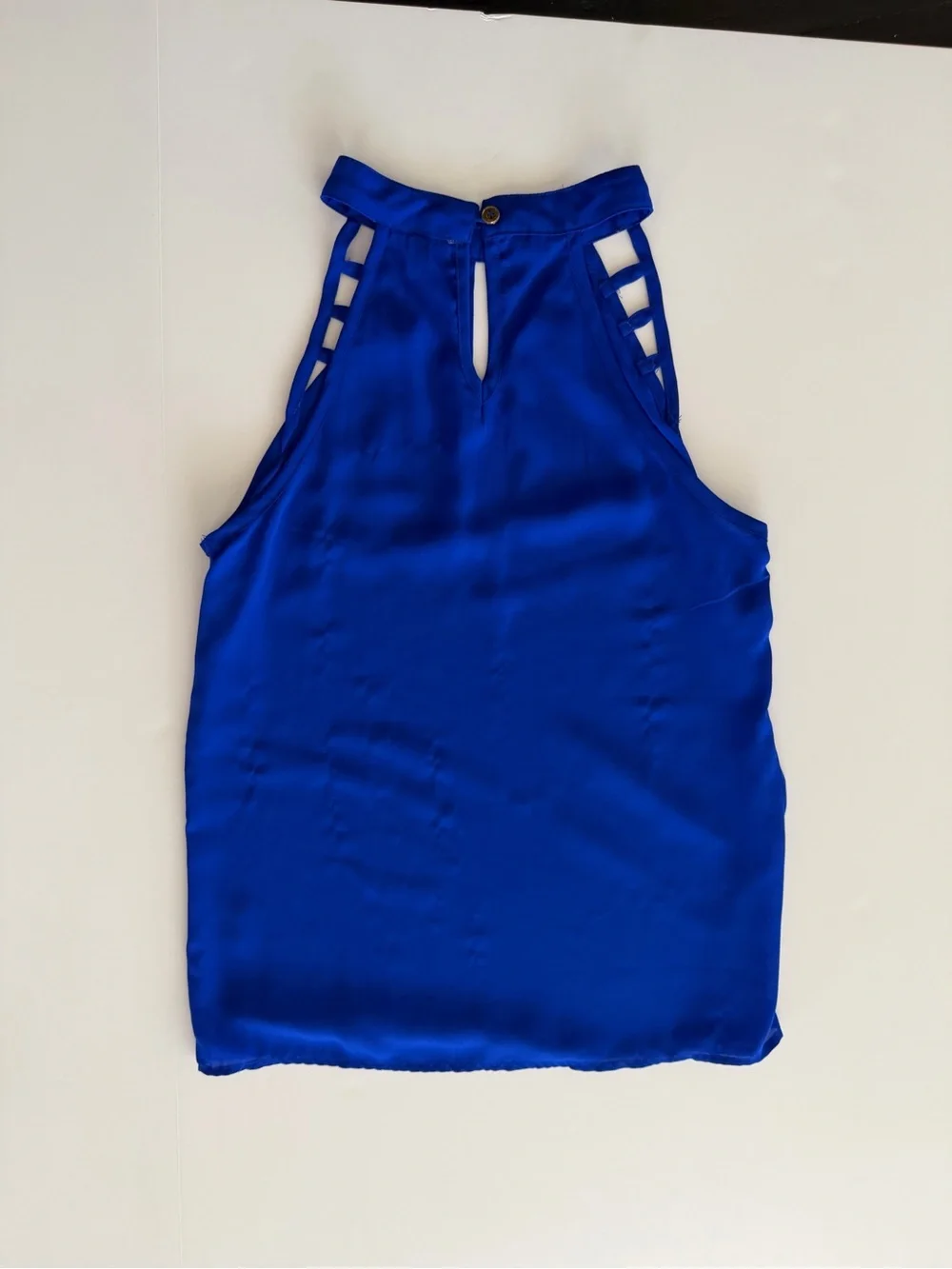Charlotte Russe Royal Blue Halter Camisole with Ladder Strap Detail | Adult S